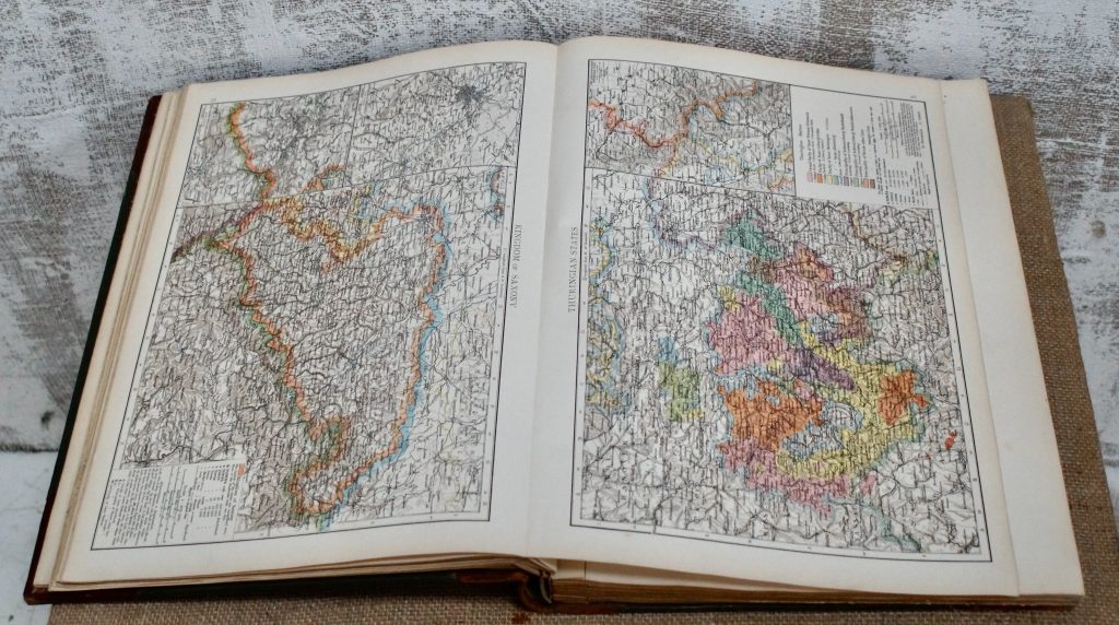 Rare Leather Bound ‘The Times Atlas’ 1895 (SOLD) – Clubhouse Interiors Ltd