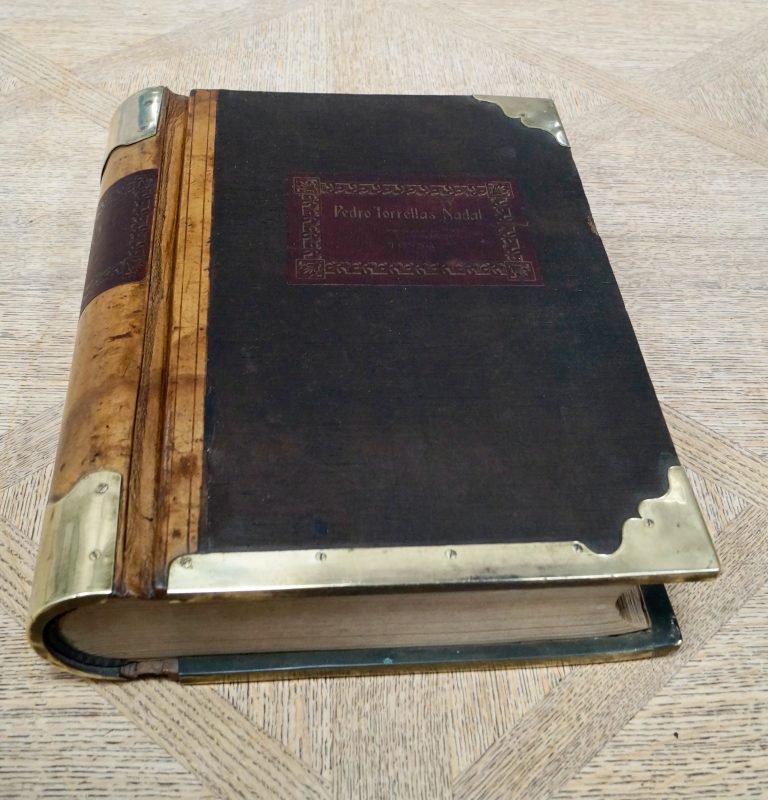 Large Spanish Leather & Brass Bound Ledger – Clubhouse Interiors Ltd