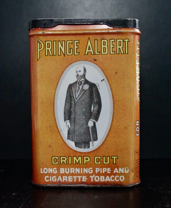 Antique Prince Albert Crimp Cut Tobacco Tin