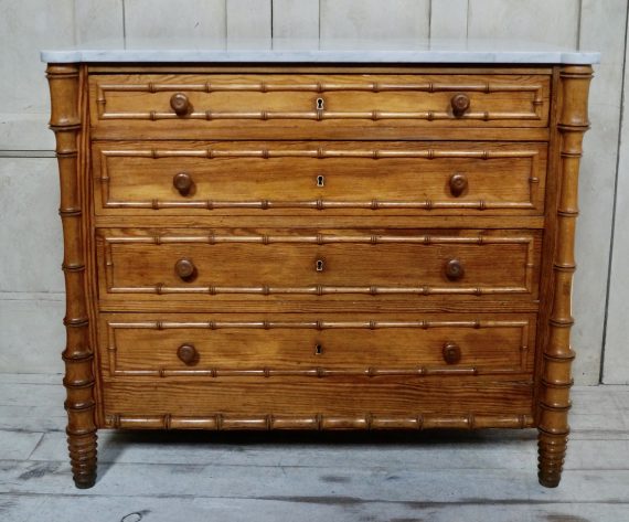 Victorian Faux Bamboo Chest Of Drawers (SOLD)