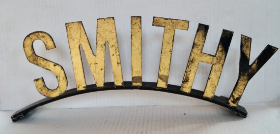 Antique Cast Iron Smithy Shop Sign