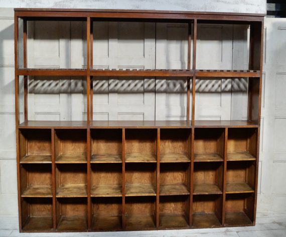 Vintage Art Studio Pitch Pine Pigeon Holes