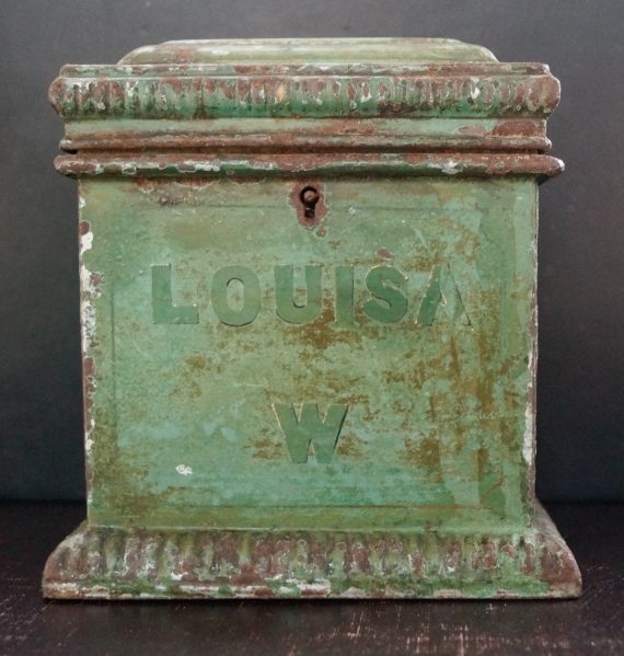 Victorian Metal Sarcophagus Money Box